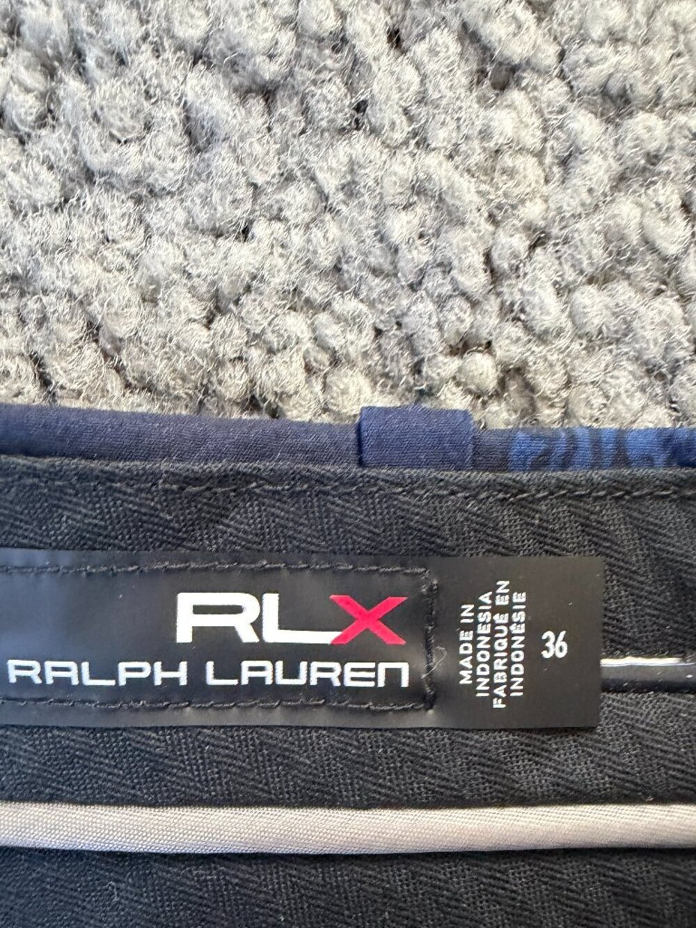 RLX Ralph Lauren Golf Shorts - Blue with Tiger Pattern - Size 36 - New With Tags - Picture 9 of 12
